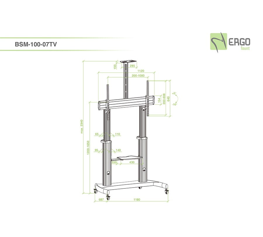 Wózek Ergo Faunt BSM-100-07TV