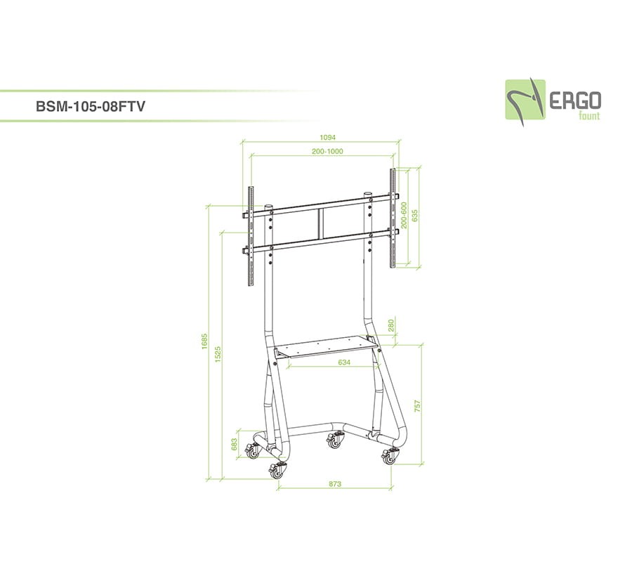 Wózek Ergo Fount BSM-100-08TV