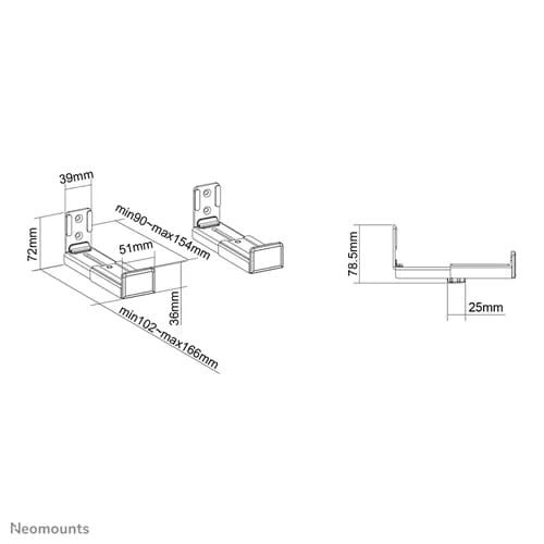 Uchwyt do soundbara Neomounts by Newstar AWL29-550BL1