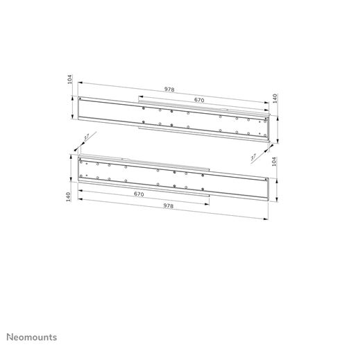 Adapter do dwóch ekranów Neomounts ADM-875BL2