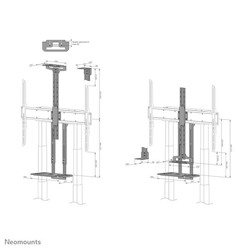 Uchwyt do soundbara Neomounts AV1-875BL