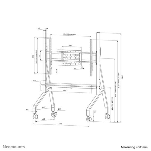 Statyw mobilny Neomounts FL50-525WH1