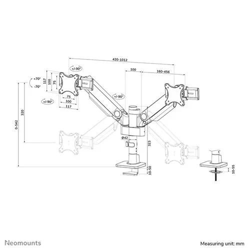 Uchwyt Neomounts DS65S-950BL2