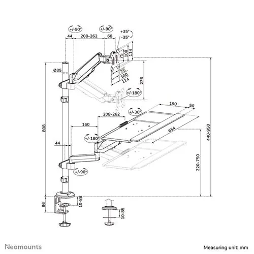 Uchwyt Neomounts DS90-325BL1