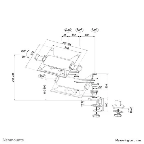Uchwyt Neomounts DS20-425BL1