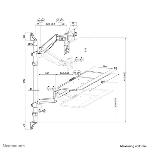 Uchwyt Neomounts WL90-325BL1