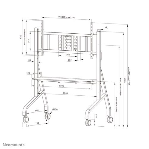 Statyw mobilny Neomounts FL50-575WH1