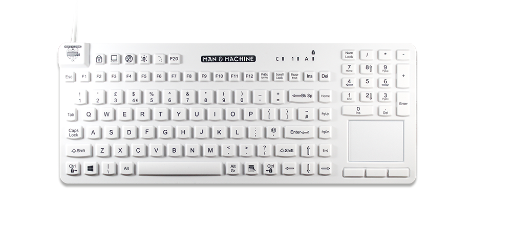 Klawiatura medyczna Man&Machine Really Cool Touch Keyboard [biała]
