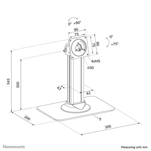 Stojak na tablet Neomounts DS15-631BL1