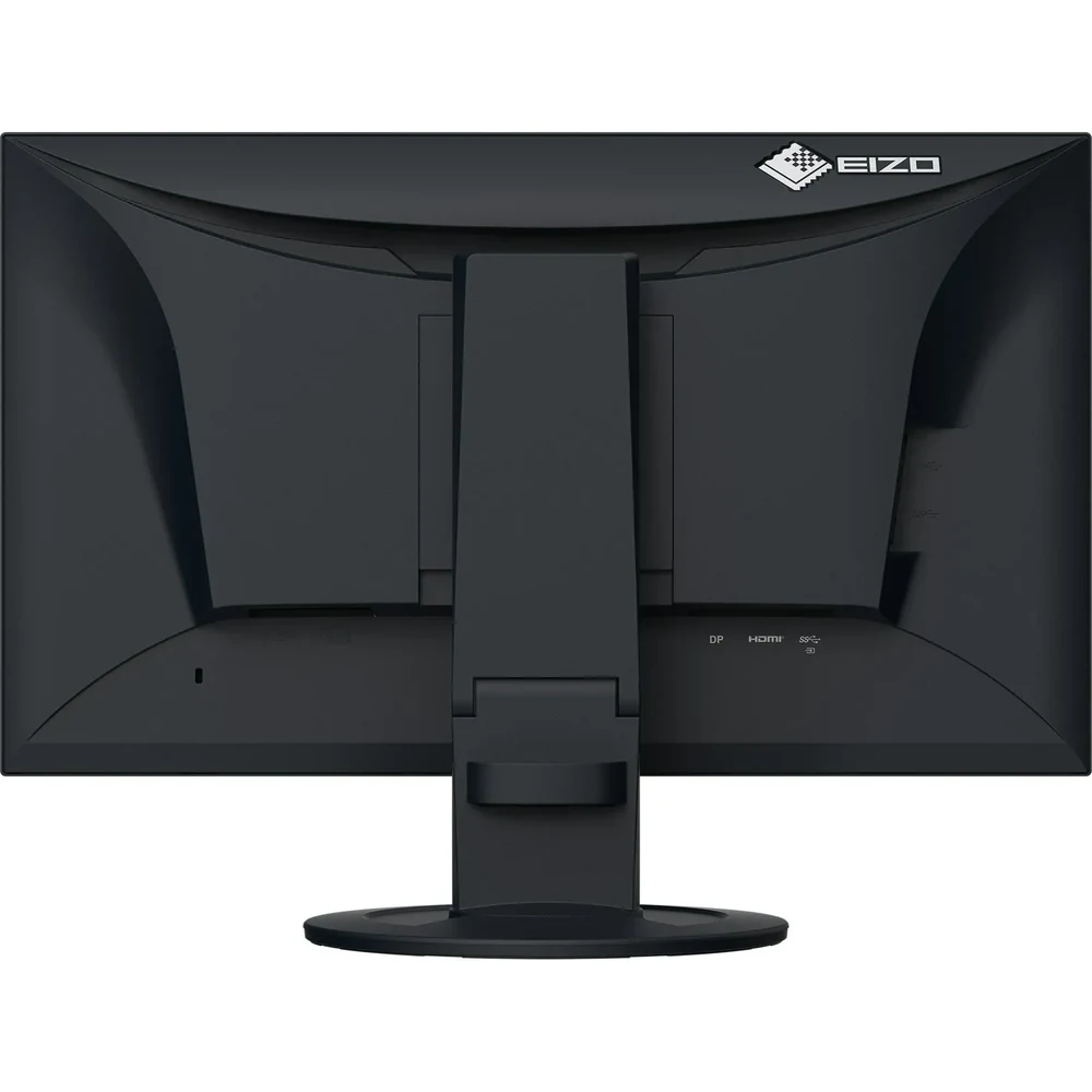Monitor biurkowy EIZO FlexScan EV2400R-BK – czarna obudowa od tyłu z okrągłą podstawą — wyswietlanie.com.pl