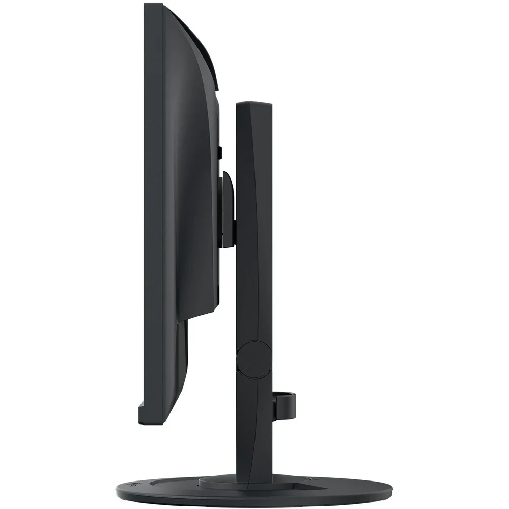 Monitor biurkowy EIZO FlexScan EV2400R-BK – czarna obudowa z boku na okrągłej podstawie — wyswietlanie.com.pl