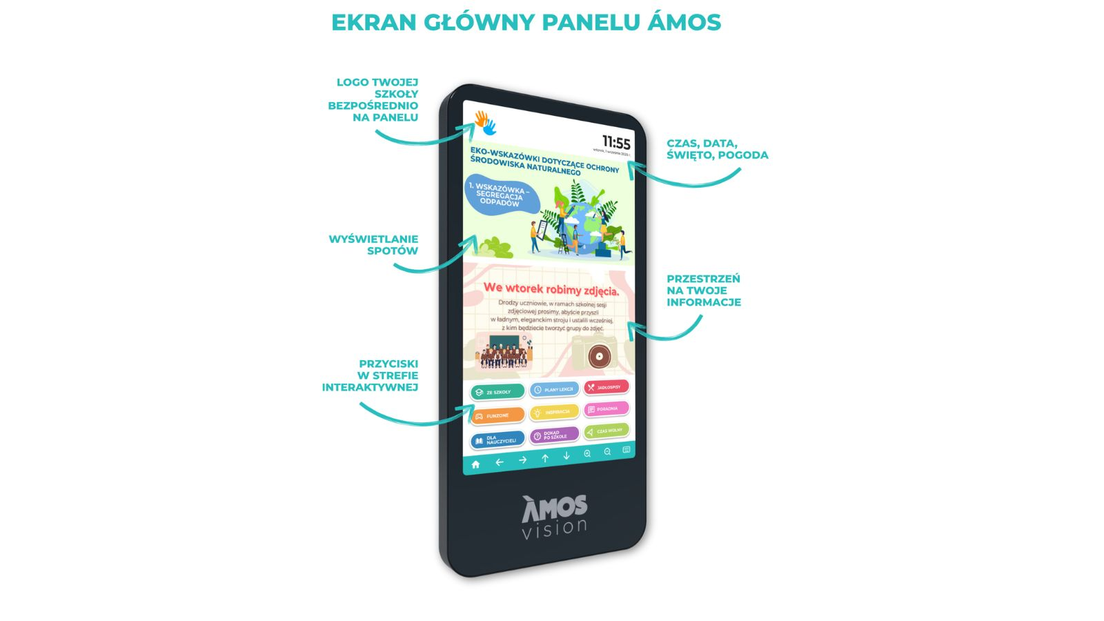 Monitor informacyjny Amos DigiPanel EDU 27"