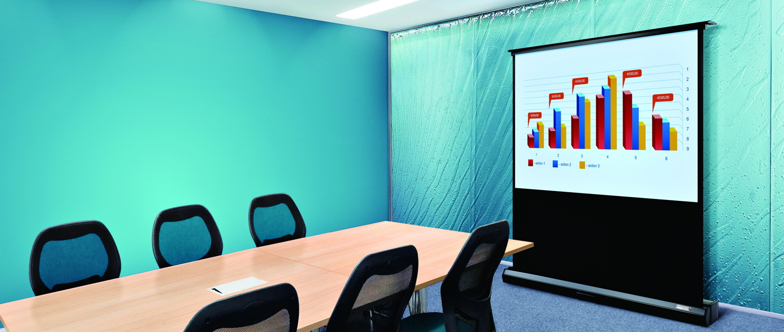 Ekran projekcyjny przenośny mobilny typu PULL-UP Suprema LIBRA X