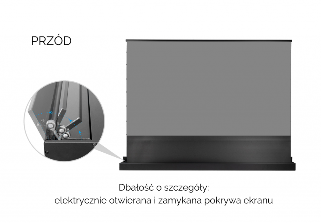 Ekran projekcyjny z napinaczami przenośny / do zabudowy Suprema LIBRA ELECTRO