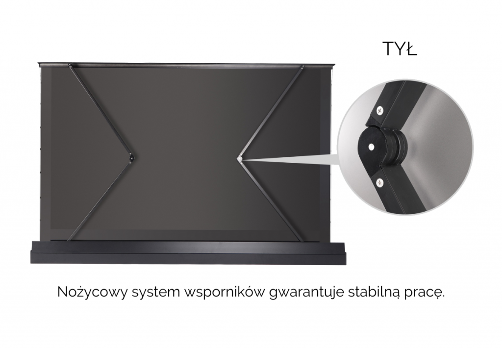 Ekran projekcyjny z napinaczami przenośny / do zabudowy Suprema LIBRA ELECTRO
