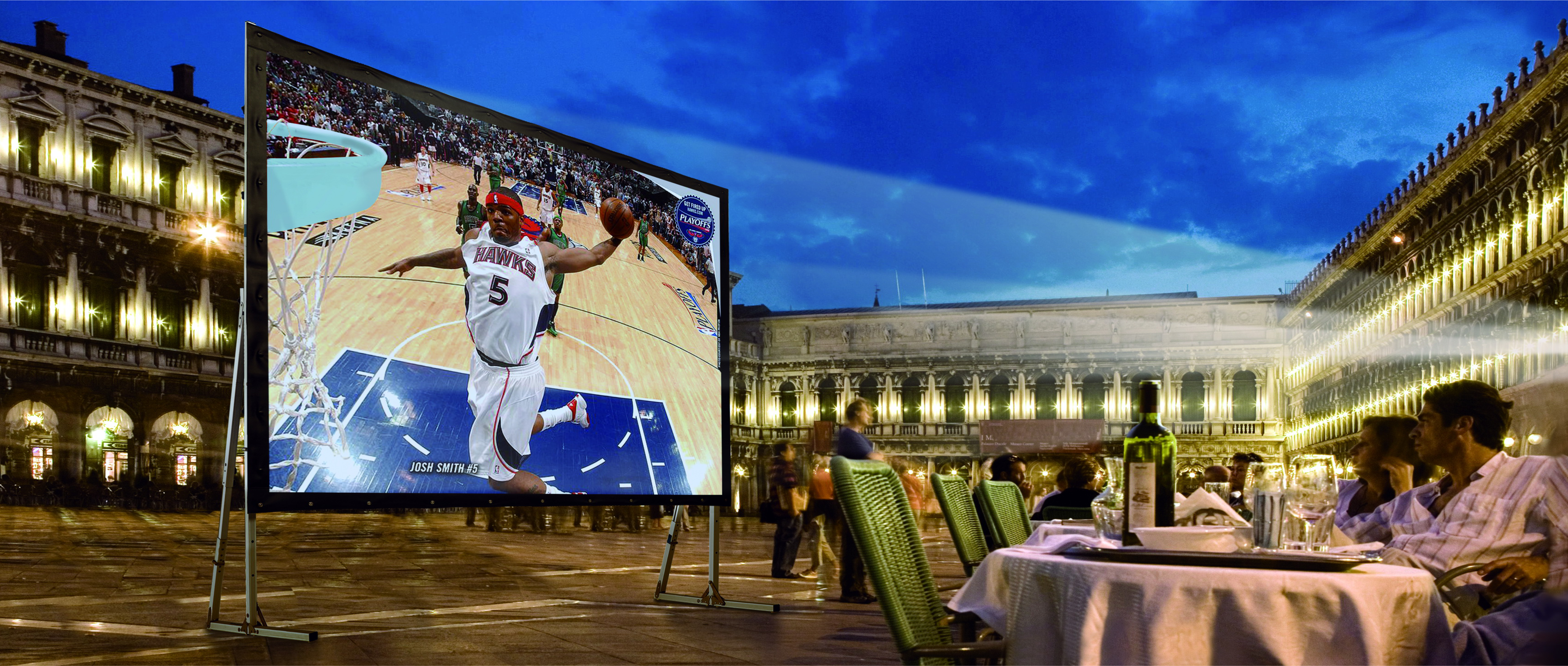 Ekran projekcyjny ramowy przenośny mobilny Suprema ORION