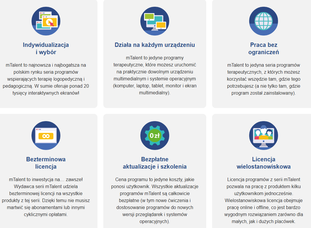 mTalent Program edukacyjny mTalent Zajęcia logopedyczne - Pakiet Ekspert