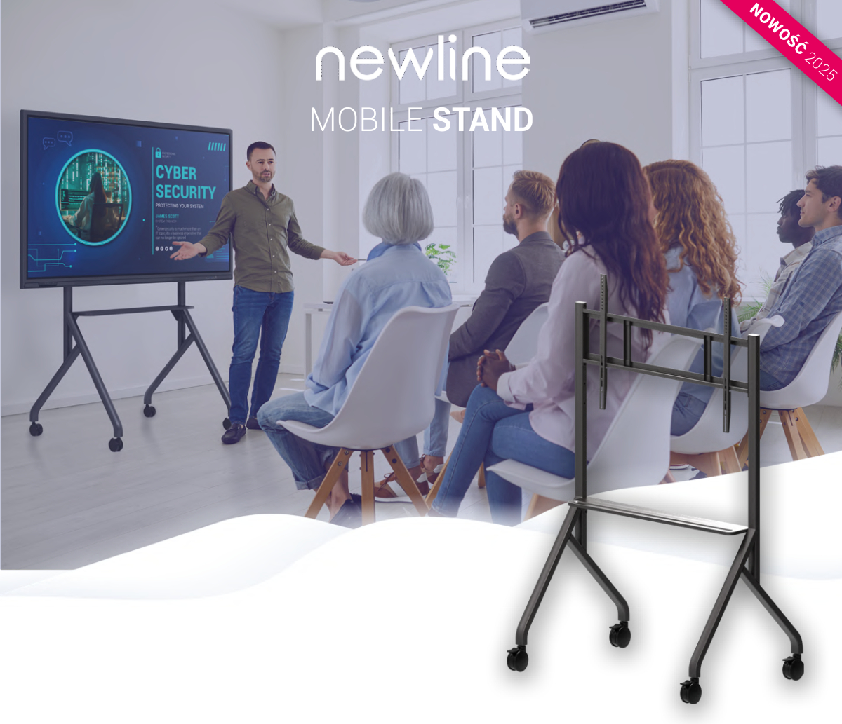 Podstawa mobilna Newline WH3310 do monitorów 55'' - 86''