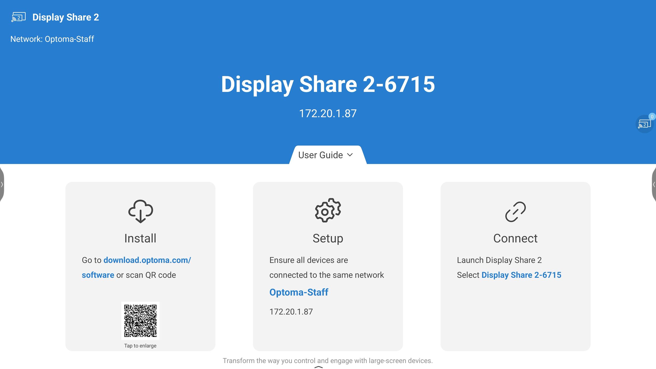 Monitor interaktywny 86" Optoma 1861RK