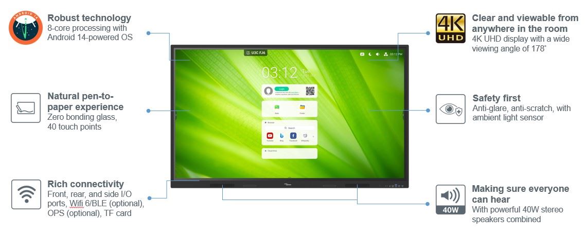 Monitor interaktywny 86" Optoma 1861RK